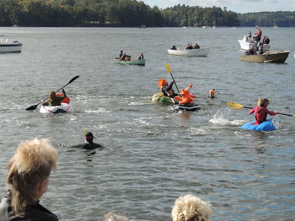 Pumpkin Boat Regatta Damariscotta 2023. Pumpkin Community of Growers.