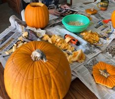 Pumpkin Carving Party ideas. Pumpkin Health Trivia. Roasted Pumpkin Seeds